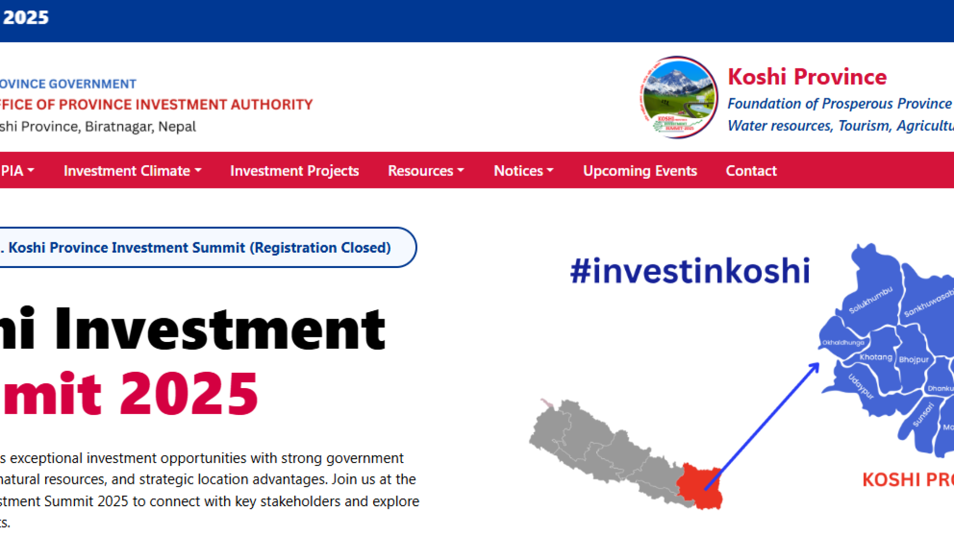 Investment koshi Website